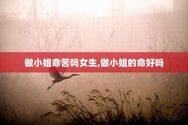 做小姐命苦吗女生,做小姐的命好吗