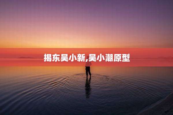 揭东吴小新,吴小潮原型