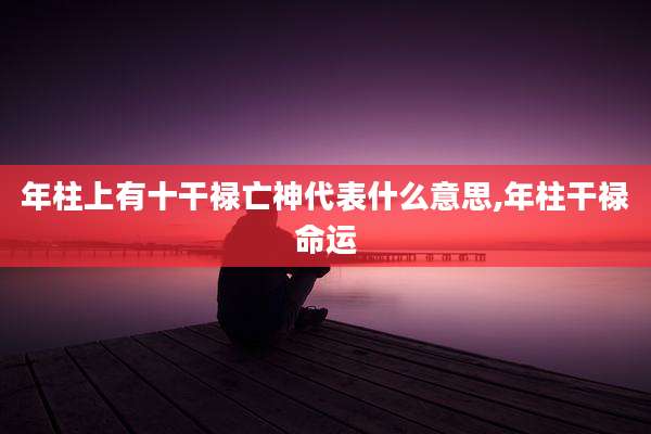 年柱上有十干禄亡神代表什么意思,年柱干禄命运