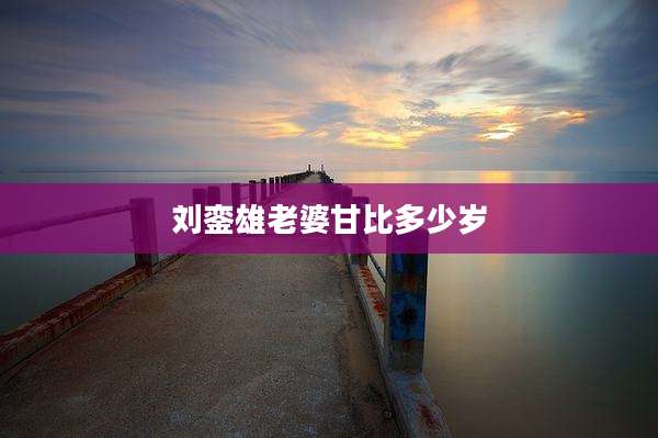 刘銮雄老婆甘比多少岁