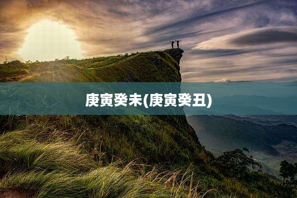 庚寅癸未(庚寅癸丑)