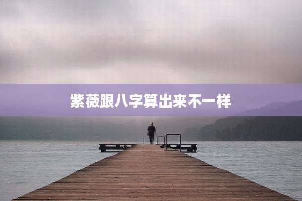 紫薇跟八字算出来不一样