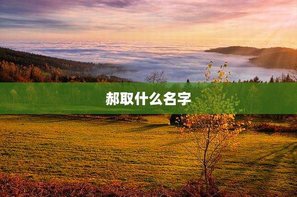 郝取什么名字