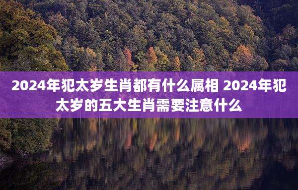 2024年犯太岁生肖都有什么属相 2024年犯太岁的五大生肖需要注意什么