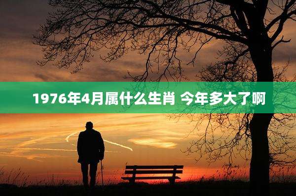 1976年4月属什么生肖 今年多大了啊