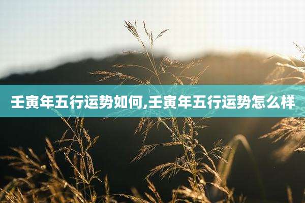 壬寅年五行运势如何,壬寅年五行运势怎么样