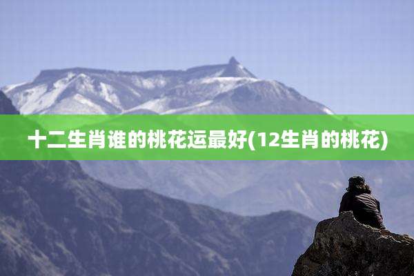 十二生肖谁的桃花运最好(12生肖的桃花)