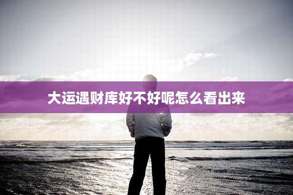 大运遇财库好不好呢怎么看出来