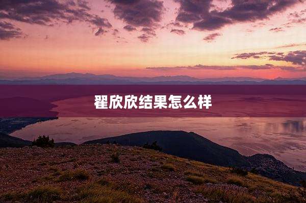 翟欣欣结果怎么样