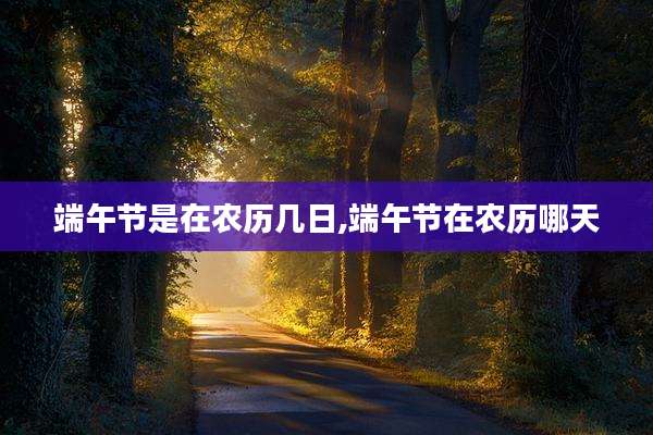 端午节是在农历几日,端午节在农历哪天