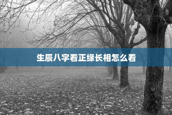 生辰八字看正缘长相怎么看