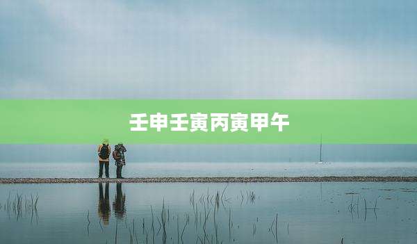 壬申壬寅丙寅甲午