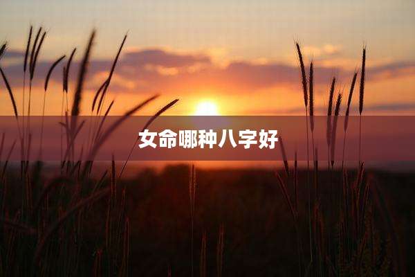女命哪种八字好
