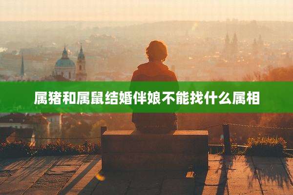 属猪和属鼠结婚伴娘不能找什么属相