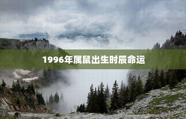 1996年属鼠出生时辰命运