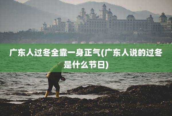 广东人过冬全靠一身正气(广东人说的过冬是什么节日)