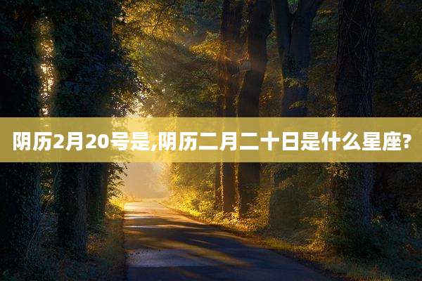 阴历2月20号是,阴历二月二十日是什么星座?