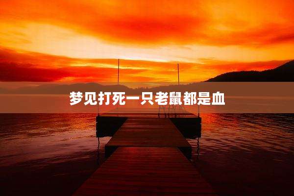 梦见打死一只老鼠都是血