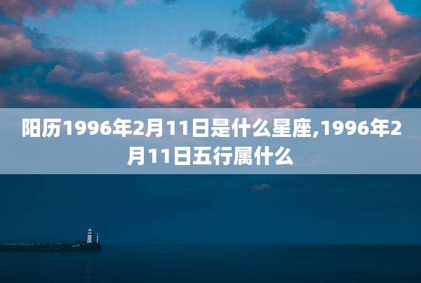 阳历1996年2月11日是什么星座,1996年2月11日五行属什么