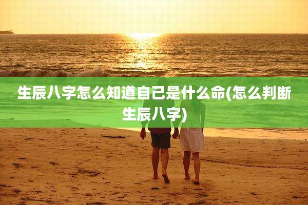 生辰八字怎么知道自己是什么命(怎么判断生辰八字)