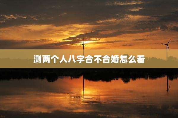 测两个人八字合不合婚怎么看