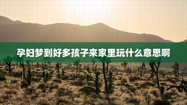 孕妇梦到好多孩子来家里玩什么意思啊