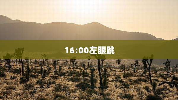 16:00左眼跳