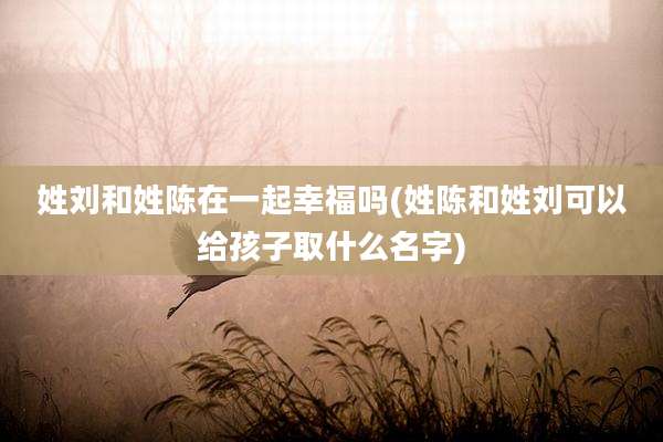 姓刘和姓陈在一起幸福吗(姓陈和姓刘可以给孩子取什么名字)