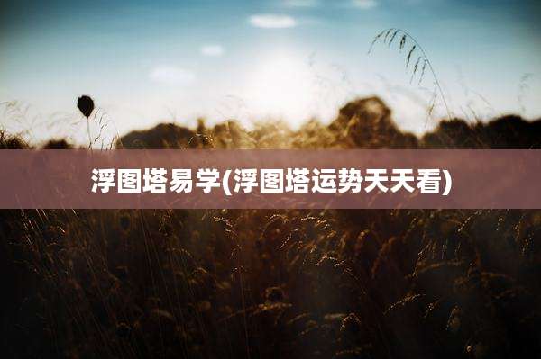 浮图塔易学(浮图塔运势天天看)