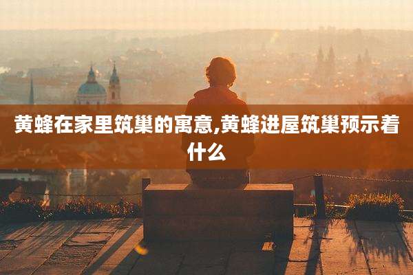 黄蜂在家里筑巢的寓意,黄蜂进屋筑巢预示着什么