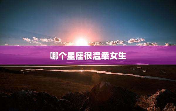 哪个星座很温柔女生