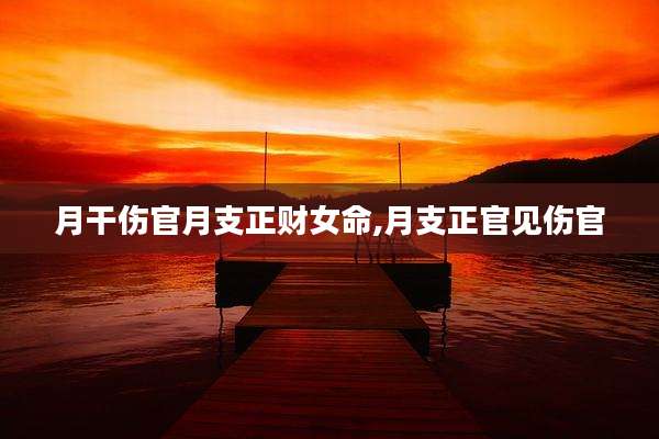 月干伤官月支正财女命,月支正官见伤官