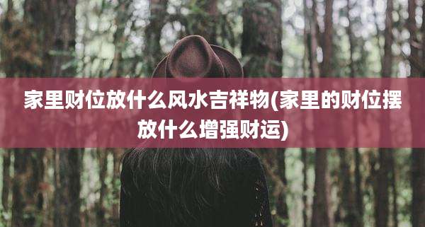 家里财位放什么风水吉祥物(家里的财位摆放什么增强财运)