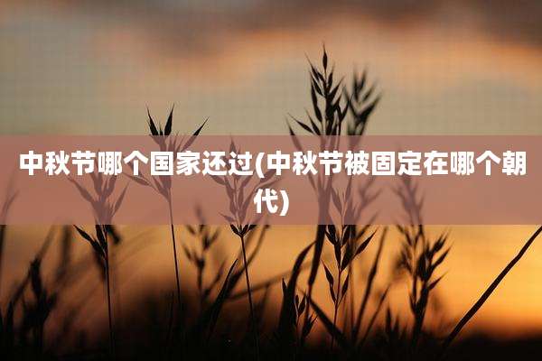 中秋节哪个国家还过(中秋节被固定在哪个朝代)