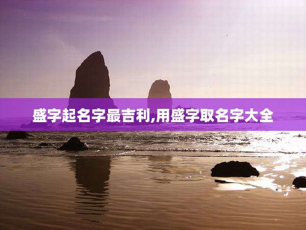 盛字起名字最吉利,用盛字取名字大全