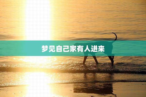 梦见自己家有人进来