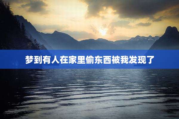 梦到有人在家里偷东西被我发现了