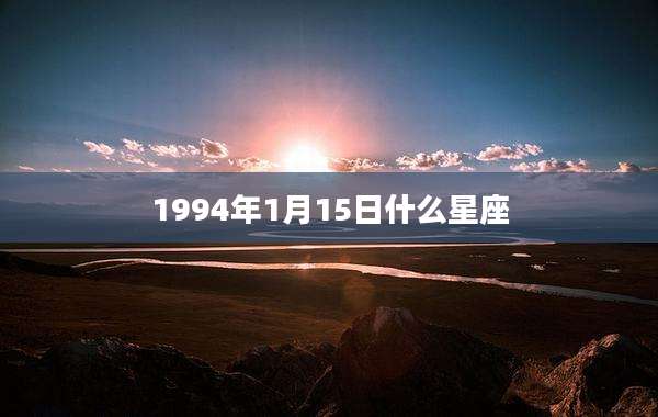 1994年1月15日什么星座