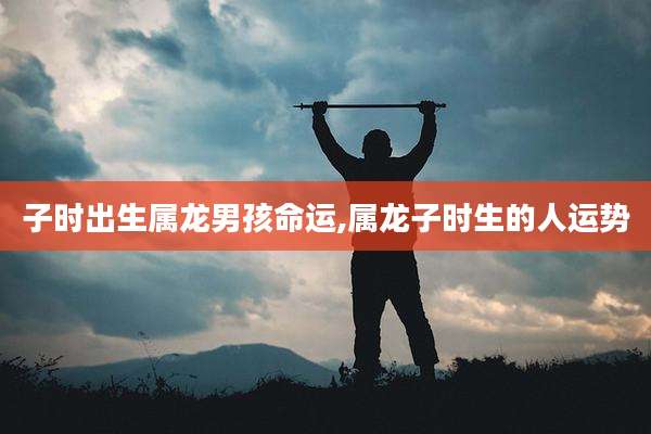 子时出生属龙男孩命运,属龙子时生的人运势