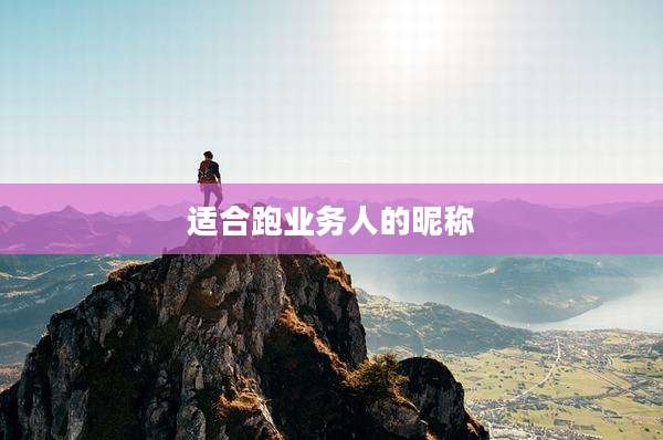 适合跑业务人的昵称