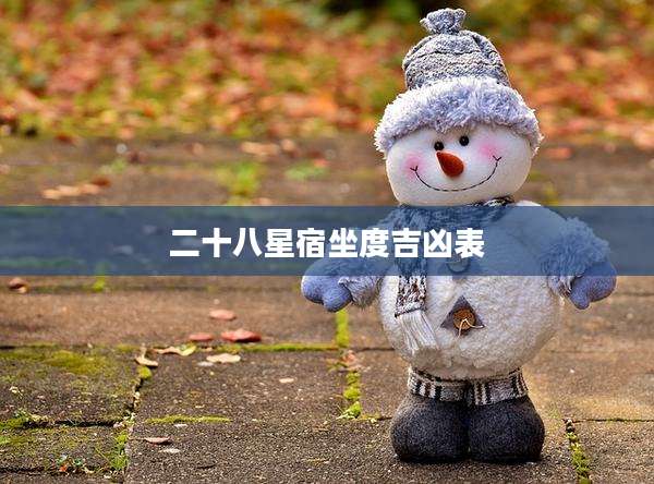 二十八星宿坐度吉凶表