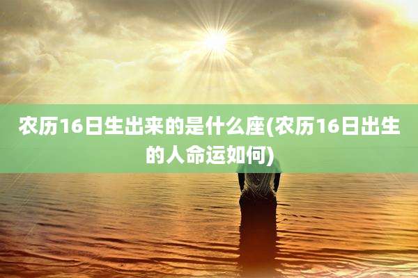 农历16日生出来的是什么座(农历16日出生的人命运如何)
