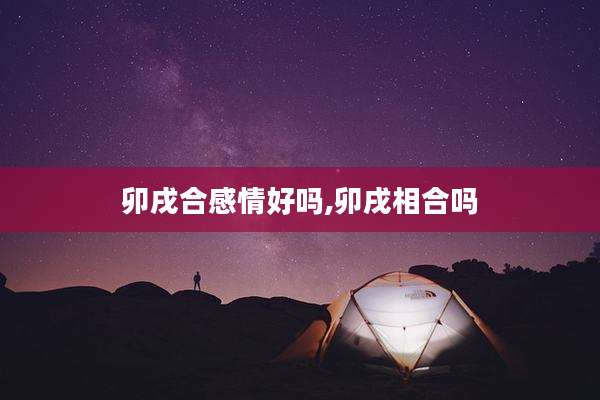 卯戌合感情好吗,卯戌相合吗
