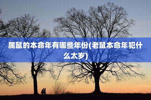 属鼠的本命年有哪些年份(老鼠本命年犯什么太岁)