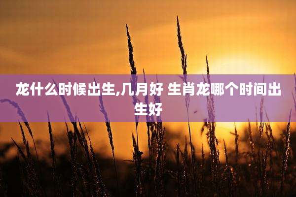 龙什么时候出生,几月好 生肖龙哪个时间出生好