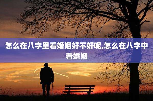 怎么在八字里看婚姻好不好呢,怎么在八字中看婚姻