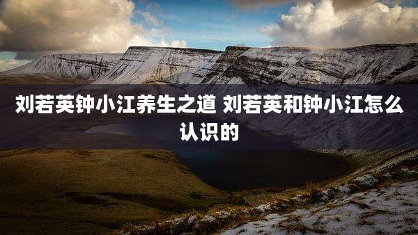 刘若英钟小江养生之道 刘若英和钟小江怎么认识的