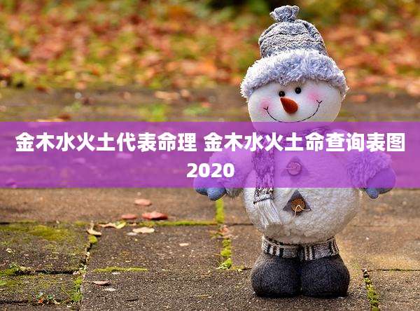 金木水火土代表命理 金木水火土命查询表图2020