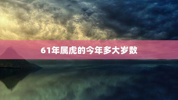 61年属虎的今年多大岁数