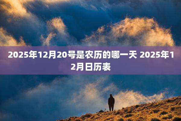 2025年12月20号是农历的哪一天 2025年12月日历表
